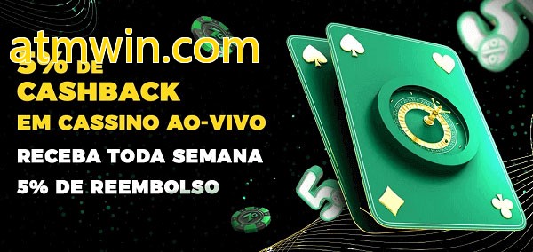 Promoções do cassino ao Vivo atmwin.com